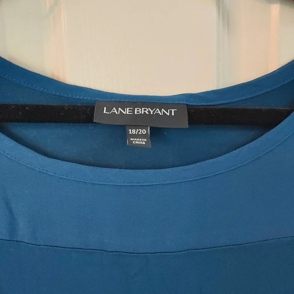 Lane Bryant Blue Half Sleeved Sheer Sleeved Tunic Top in Size 18/20 - Picture 2 of 7